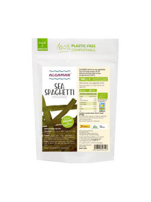 Algamar organic seaweed spaghetti in a plastic free packaging of 100g