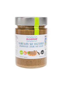 Algamar organic seaweed tahini in a glass jar of 320g