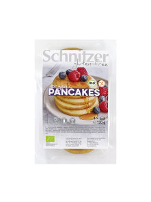 Schnitzer organic gluten free pancakes in a packaging of 120g. - 4 pancakes.