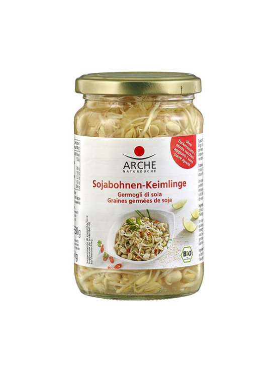 Arche organic soy sprouts in a glass jar of 330g