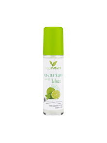 Cosnature deodorant spray with lime and mint in a glass packaging of 75ml