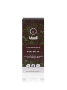 Khadi natural hair colour hazel in a dark cardboard packaging of 100g