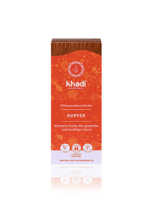 Khadi natural hair colour - copper in a cardboard packaging of 100g