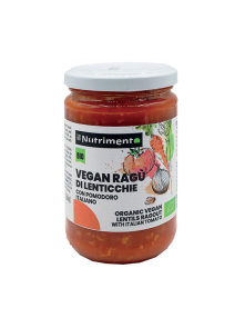 Probios organic lentil ragout in a glass jar of 280g