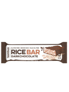 Bombus rice bar with dark chocolate in a packaging of 18g