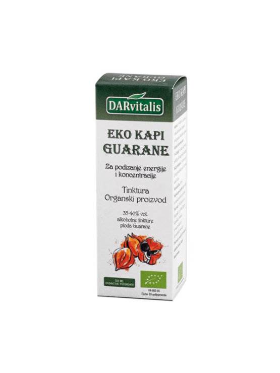 DARvitalis organic guarana tincture drops in a cardboard packaging of 50ml