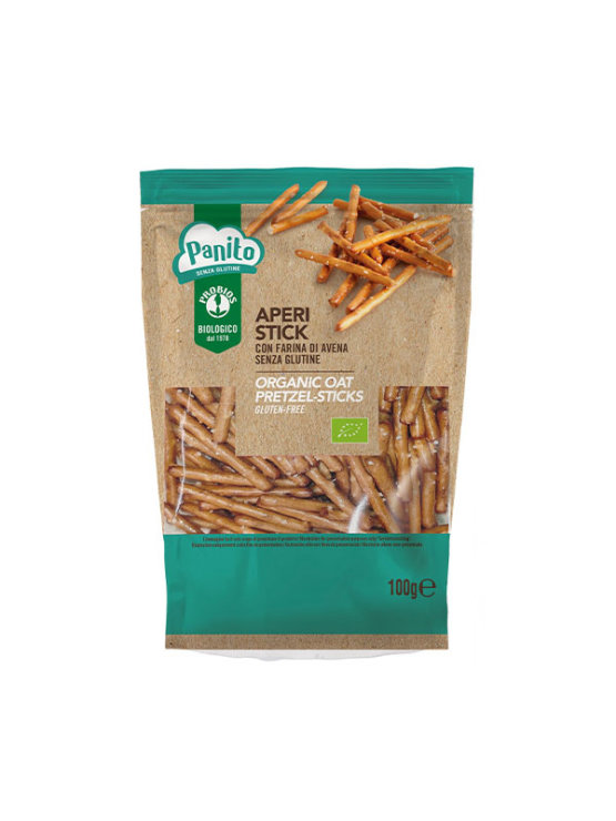 Probios organic salted oat sticks in a packaging of 100g