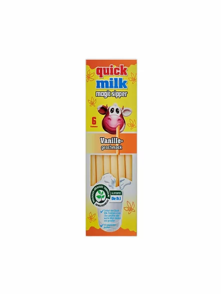 Magic Straw With Vanilla Flavoured Beads - Organic 6pcs Quick Milk