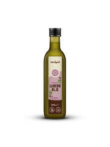 Nutrigold organic cold pressed linseed oil in a bottle of 250ml