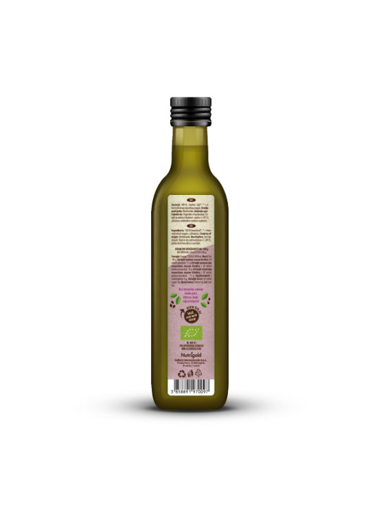 Nutrigold organic cold pressed linseed oil in a bottle of 250ml