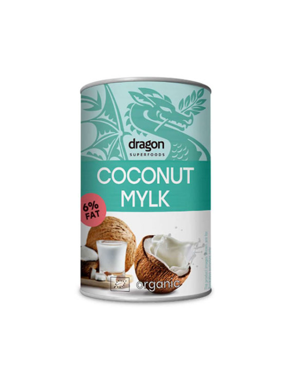 Dragon Superfoods organic coconut milk 6% fat in a can of 400g