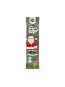 Rosengarten Santa Claus vegan chocolate lollipop in a fgreen packaging of 15g