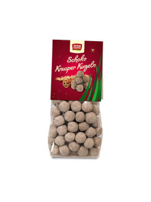 Rosengarten organic crispy chocolate balls in a transparent packaging of 90g