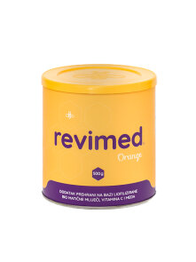 Revimed organic lyophilised royal jelly orange in a container of 500g