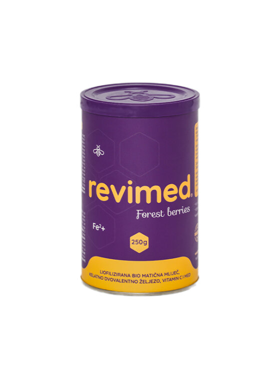 Revimed organic lyophilised royal jelly and iron with forest fruit flavour