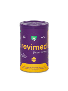 Revimed organic lyophilised royal jelly and iron with stevia in a purple container of 250g