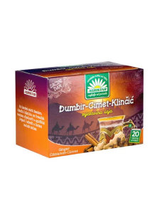 Agristar ginger, cinnamon and clove tea blend in a cardboard packaging of 40g