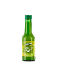 Dennree organic lime juice in a green bottle of 200ml