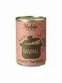 Nabio organic ravioli in vegetable tomato sauce. 400g tin packaging.