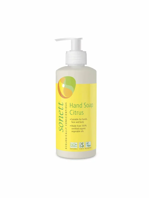Sonett hand soap citrus in a packaging of 300ml with a pump