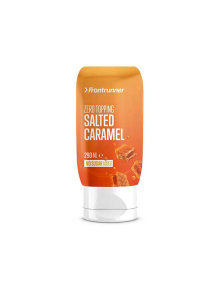 Frontrunner zero topping salted caramel in a squeeze orange bottle of 290ml