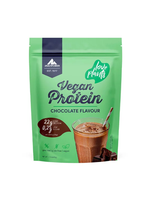 Multipower veganski protein s okusom čokolade u pakiranju od 450g