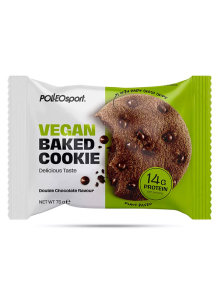 Proseries double chocolate vegan protein cookie in a packaging of 75g