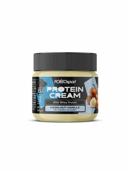 Polleo Sport protein cream spread with hazelnut and vanilla in a packaging of 200g