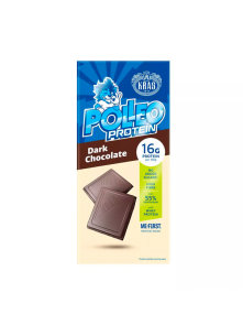 Kraš & Polleo high protein dark chocolate in a packaging of 80g