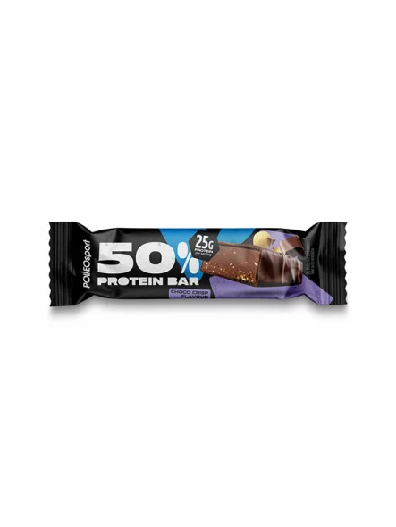 Polleo Sport choco crisps protein bar in a packaging of 50g