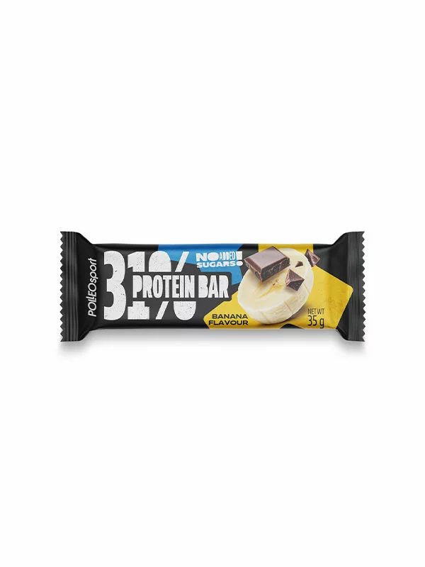 Proseries banana protein bar in a packaging of 35g