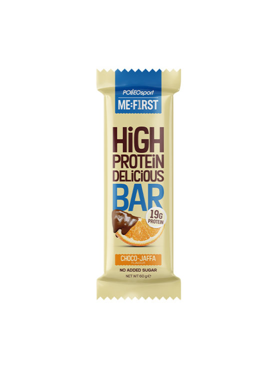 Me: First choco jaffa protein bar in a packaging of 60g