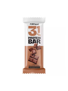 Polleo Sport chocolate flavoured protein bar with no added sugars in a packaging of 35g