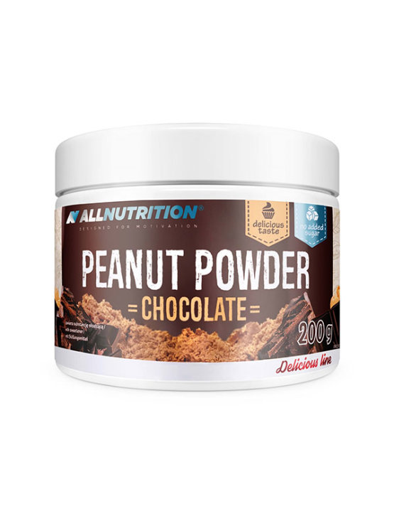 All Nutrition chocolate-flavoured peanut butter in a plastic container of 200g
