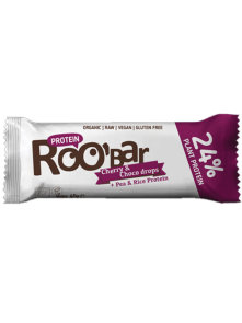 Protein Bar Cherry & Choco Drops - Gluten Free & Organic 40g Roobar