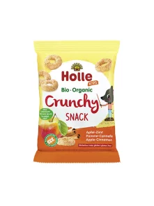 Holle apple & cinnamon kids snack in a bag of  25g.