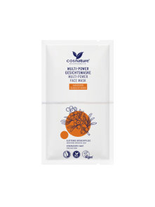 Cosnature sea buckthorn face mask in a packaging containing 2x8ml sachets