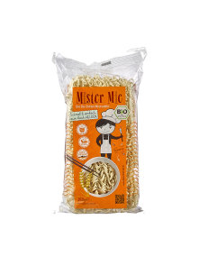 Misses & Mister Mie organic spelt noodles in a transparent packaging of 250g