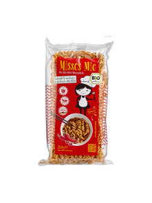 Misses & Mister Mie organic wheat noodles with chilli in a transparent packaging of 250g