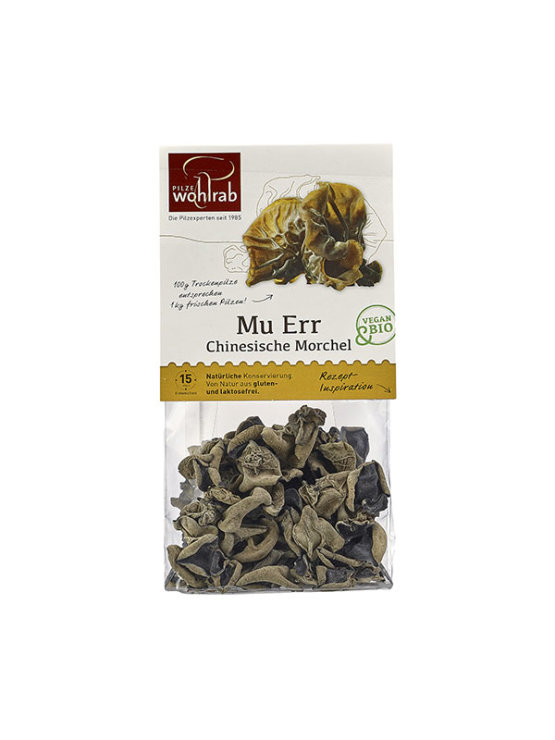Wohlrab organic dried morel mushroom in a transparent packaging of 30g