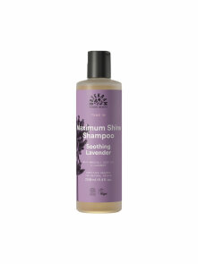 Urtekram soothing lavender maximum shine hair shampoo in a bottle of 250ml