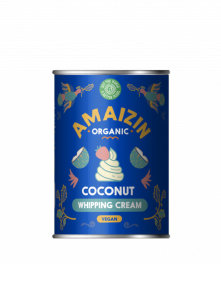 Amaizin organic coconut whipping cream in a can of 400ml
