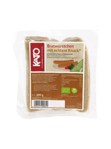 Kato organic vegan sausages in a packaging of 200g