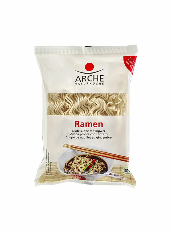 Arche organic instant ramen noodle soup in a packaging of 110g