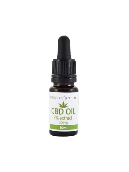 Heiltropfen CBD oil 5% in a medicine bottle of 10ml