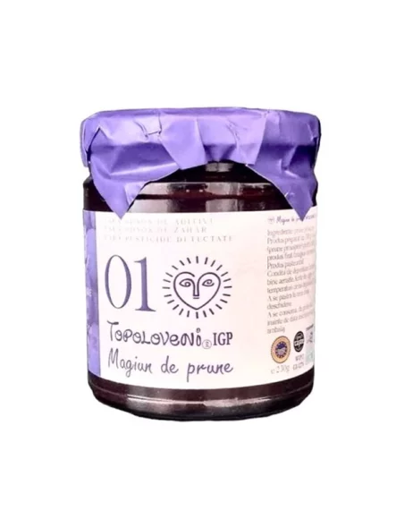 Topoloveni organic plum jam in a packaging of 350g