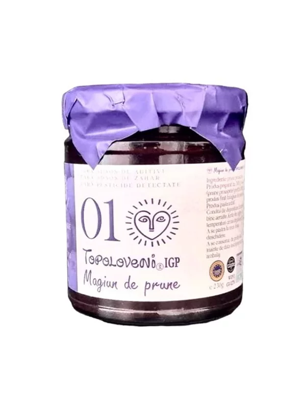 Topoloveni organic plum jam in a packaging of 350g