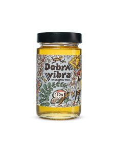 Dobra Vibra acacia honey in a glass jar of 450g
