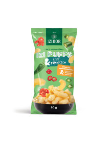 Izidor Izi Puffs Flips with chilli in a packaging of 80g