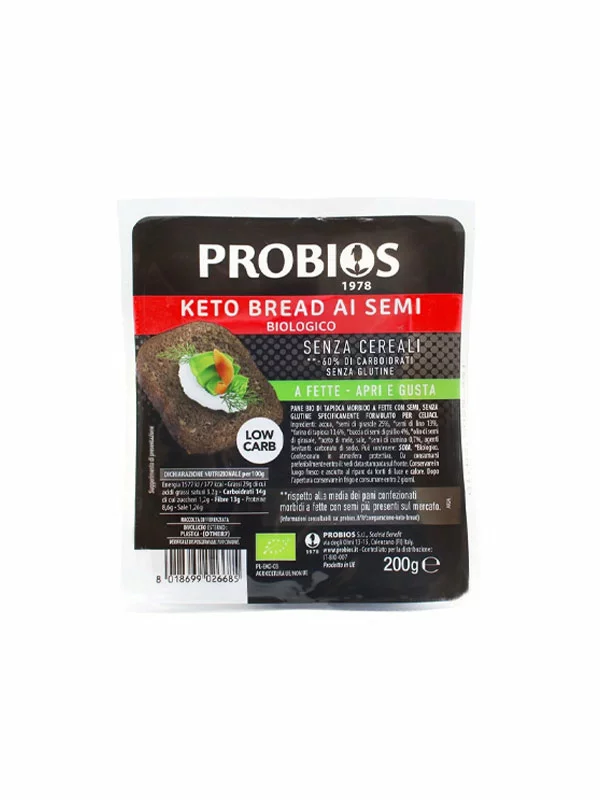 Probios organski Keto kruh sa sjemenkama Bez glutena narezani u pakiranju od 200g